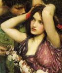 "Flora and the Zephyrs" (detail), John William Waterhouse, 1897